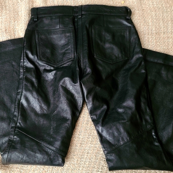 BLACJ Genuine Leather pants like New condition. - Picture 7 of 9